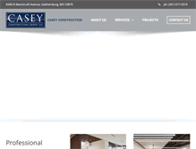Tablet Screenshot of caseyconstruction.com